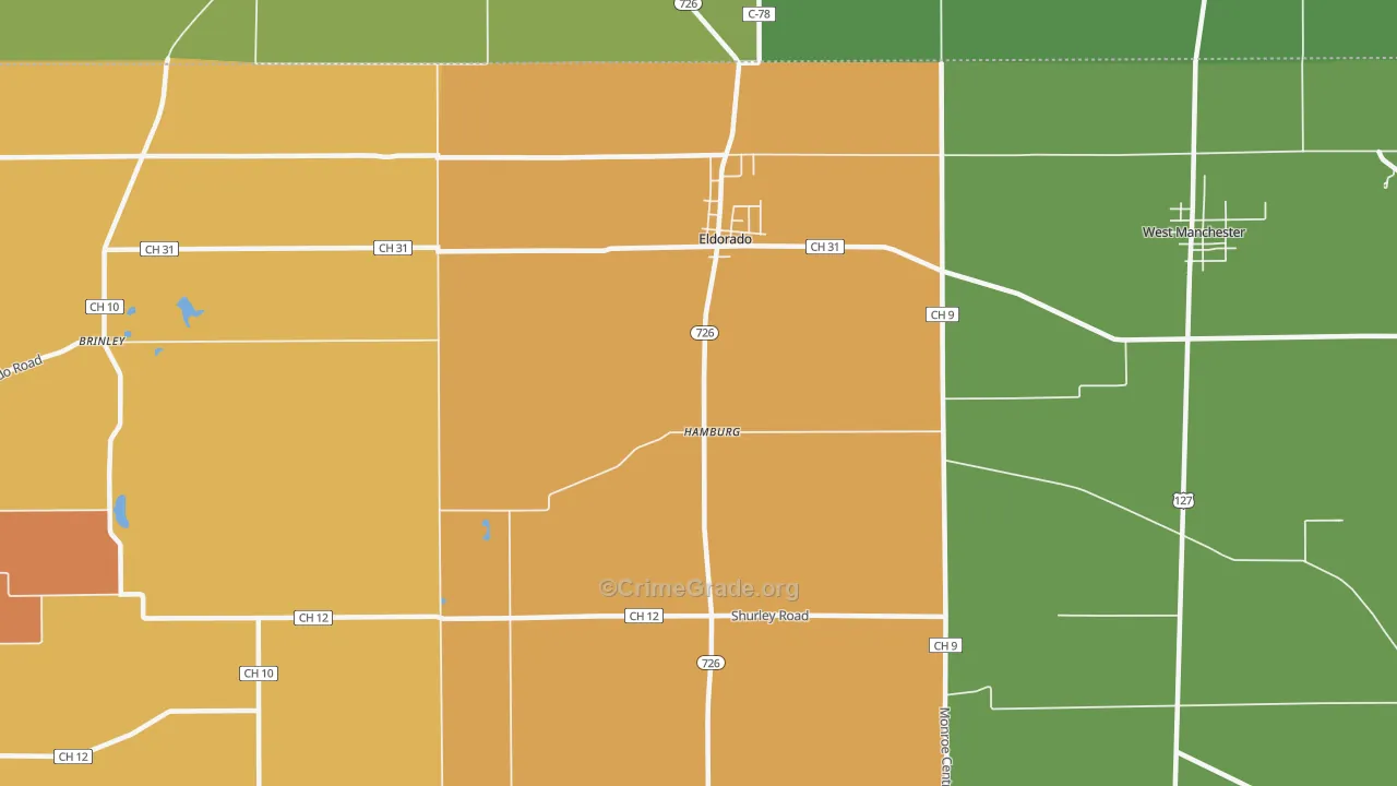 45321, OH Map of Theft Rates
