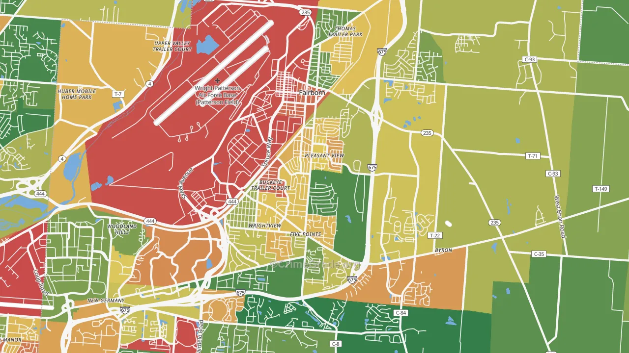45324, OH Map of Theft Rates