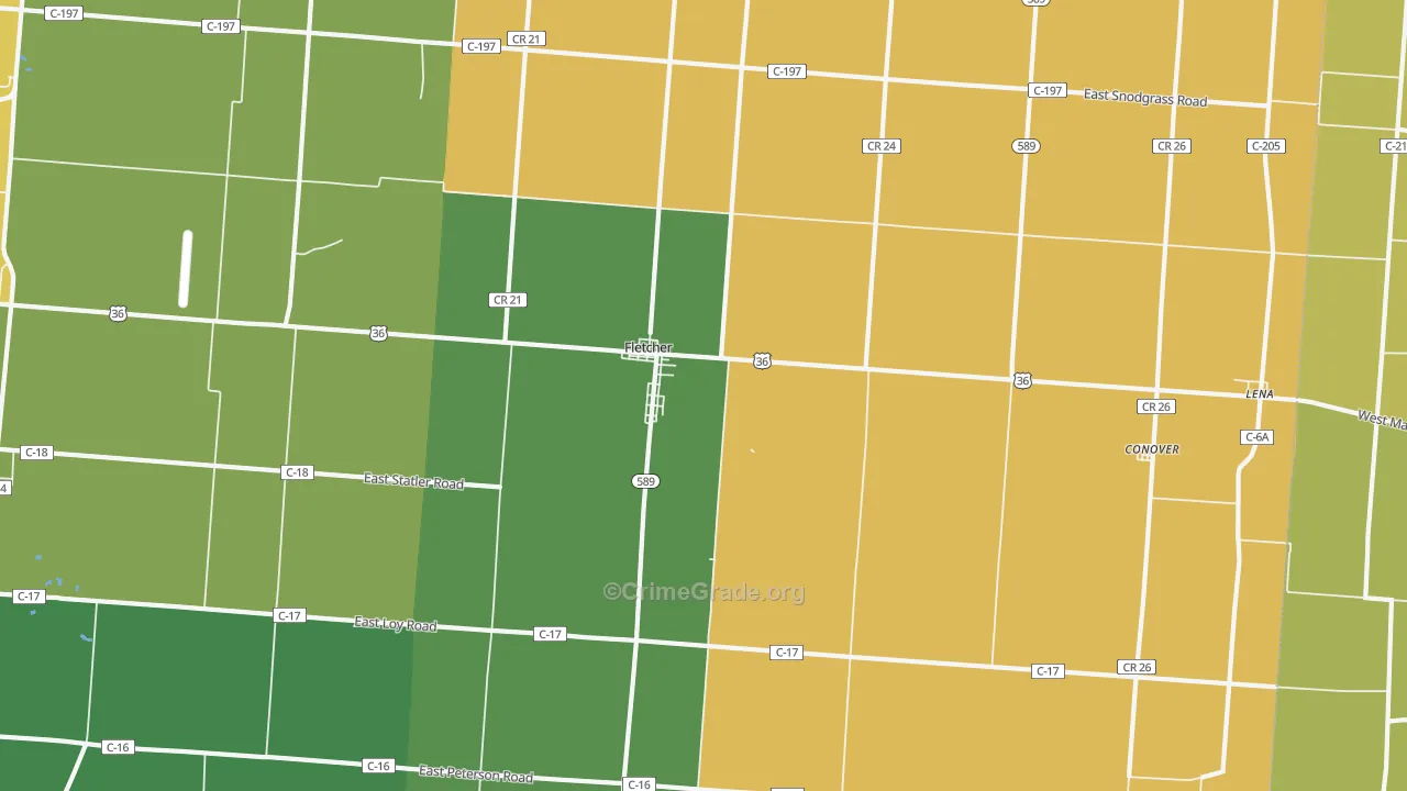 45326, OH Map of Theft Rates