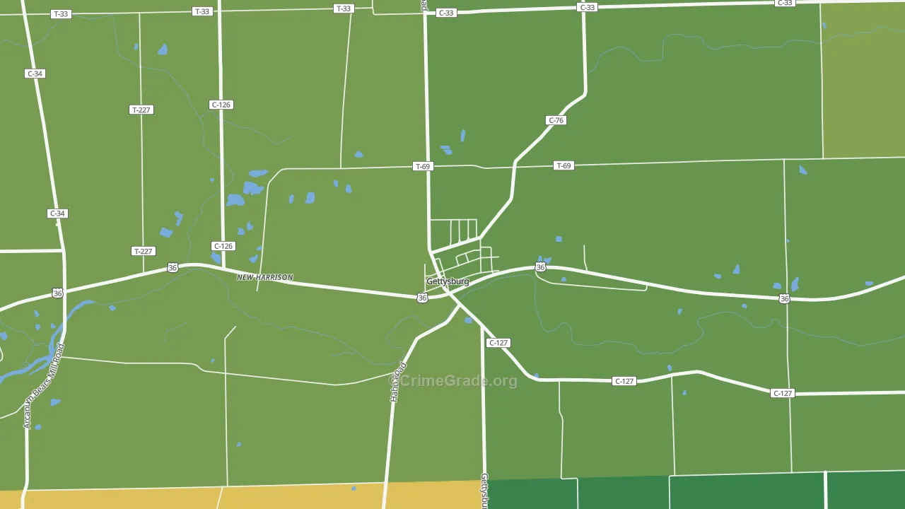45328, OH Map of Theft Rates