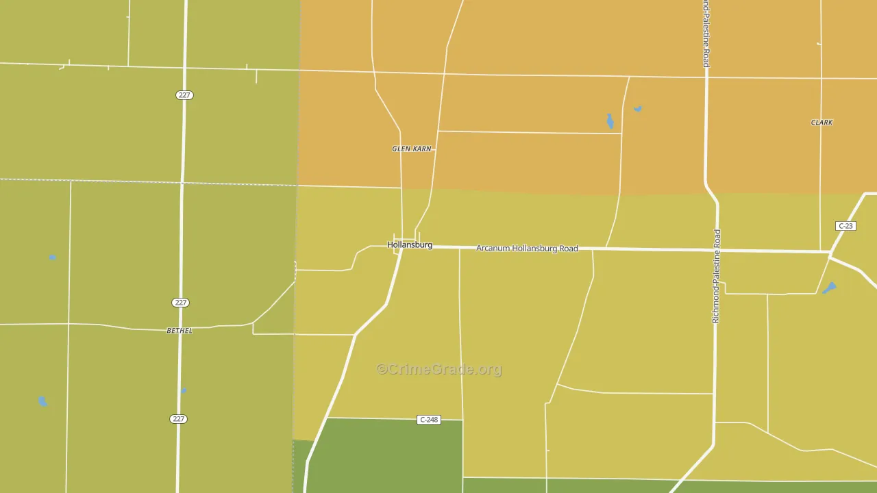 45332, OH Map of Theft Rates