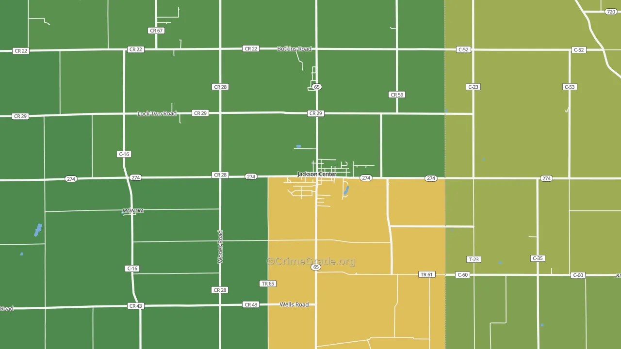 45334, OH Map of Theft Rates