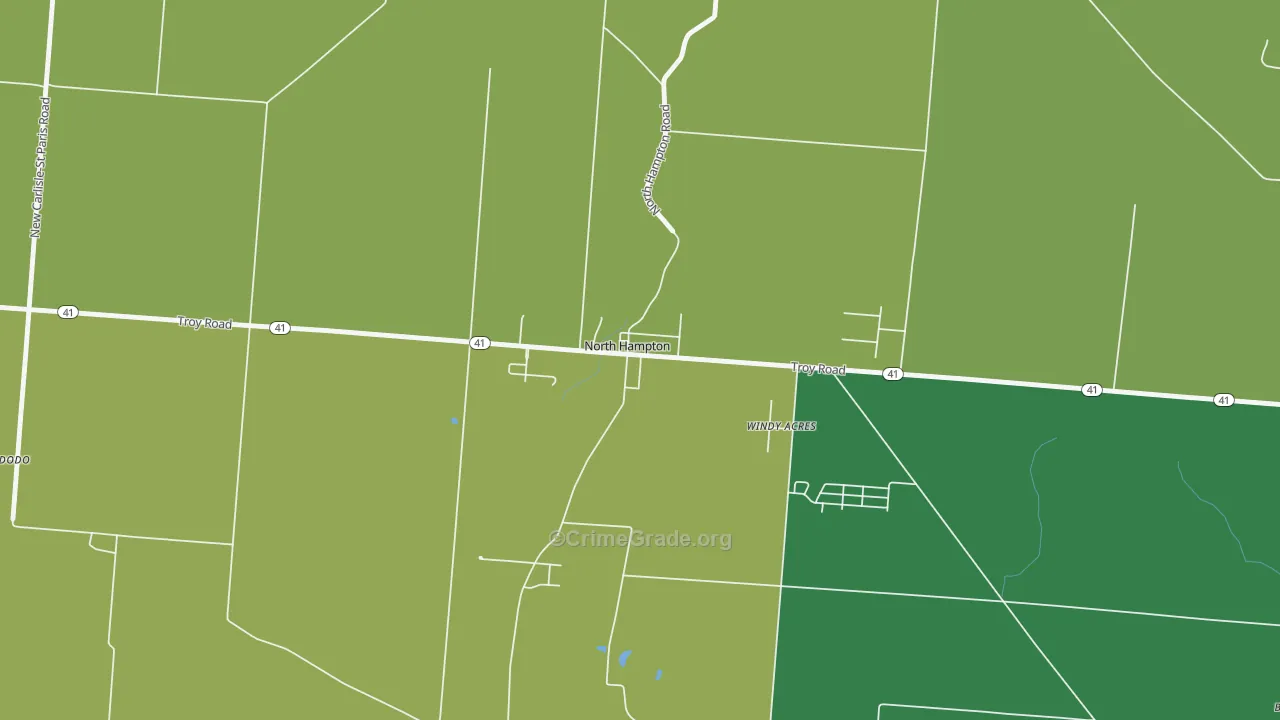 45349, OH Map of Theft Rates