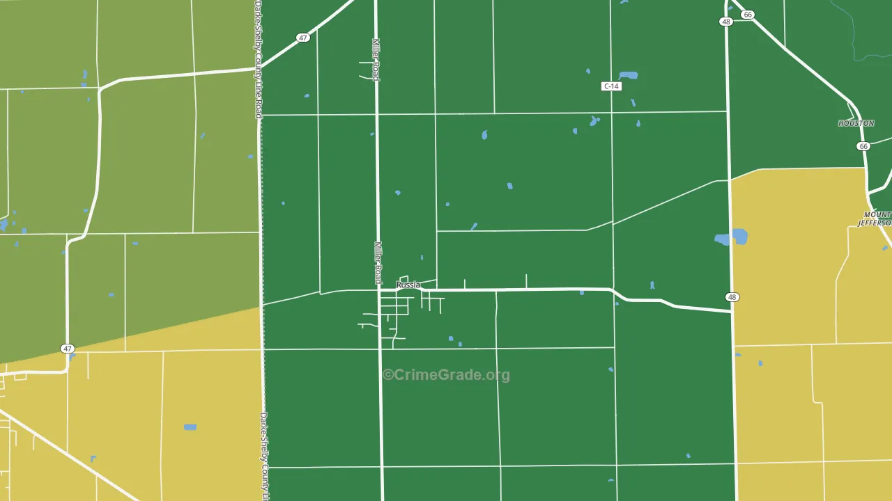 45363, OH Map of Theft Rates