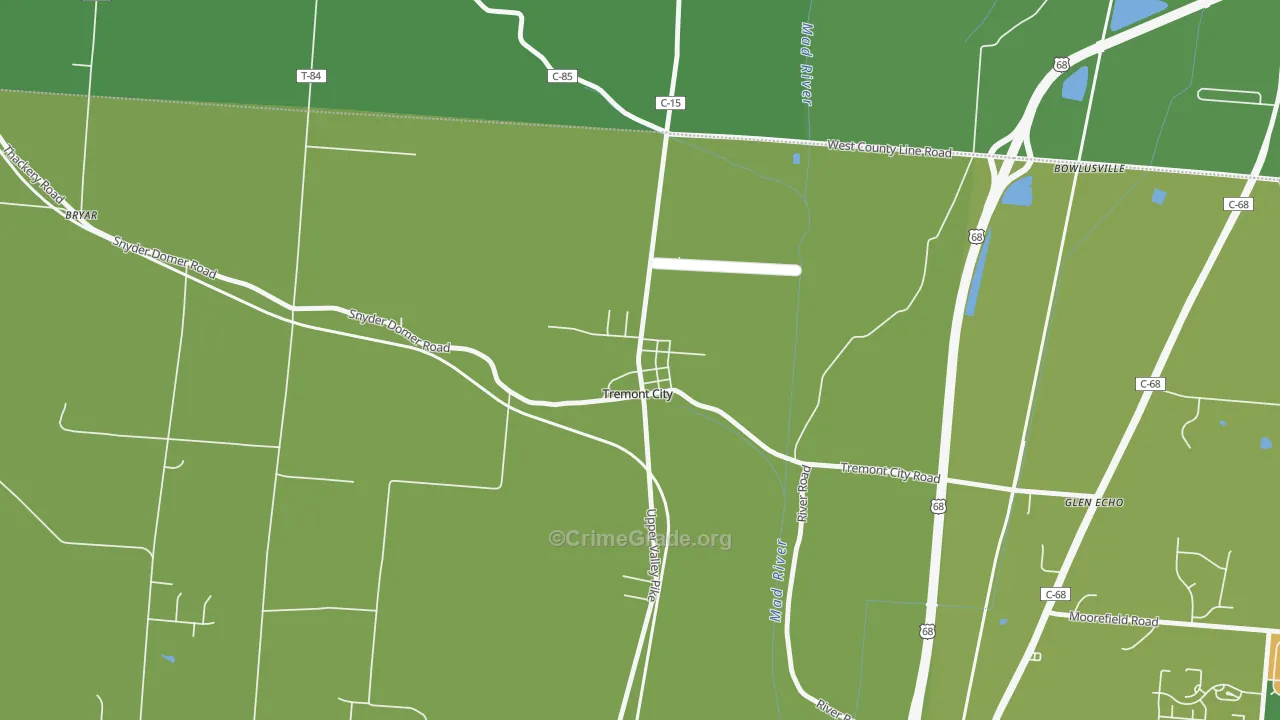 45372, OH Map of Theft Rates