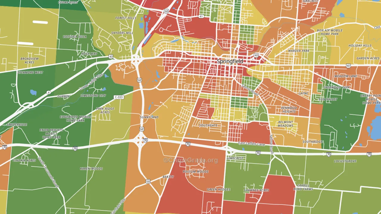 45506, OH Map of Theft Rates