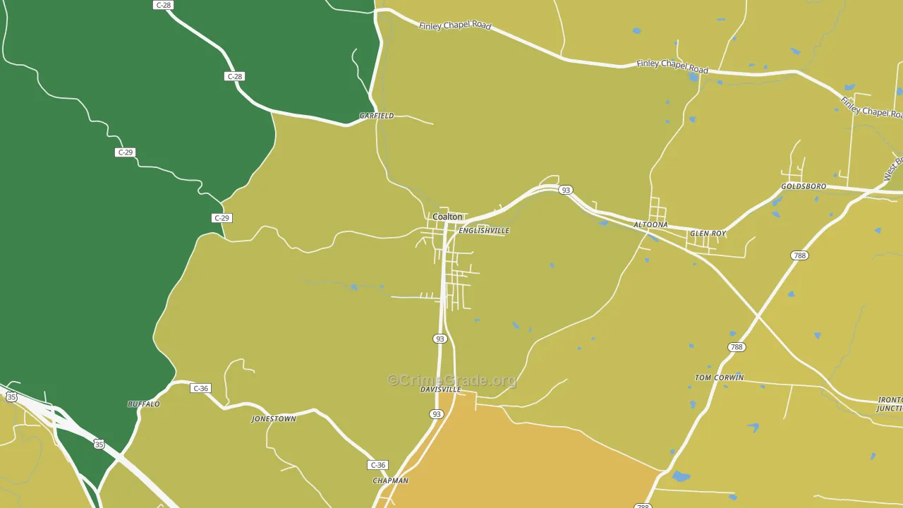 45621, OH Map of Theft Rates