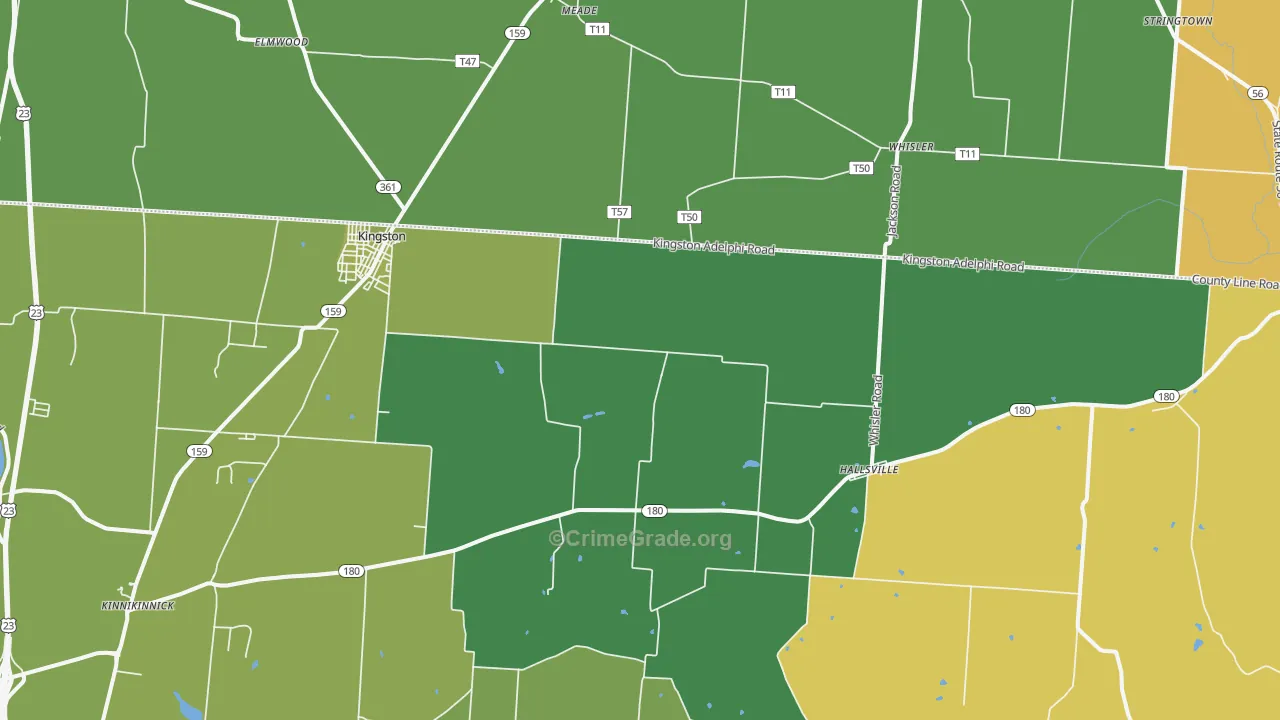 45644, OH Map of Theft Rates