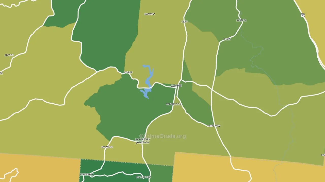 45656, OH Map of Theft Rates