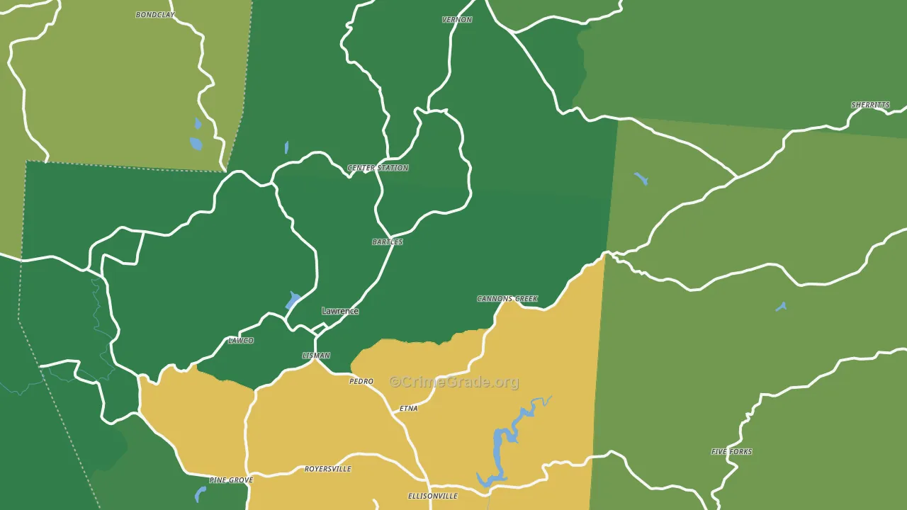 45659, OH Map of Theft Rates
