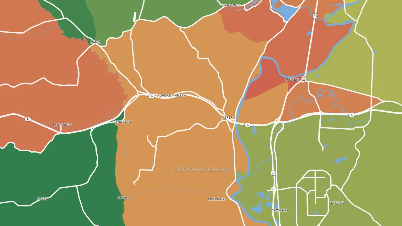 45661, OH Map of Theft Rates