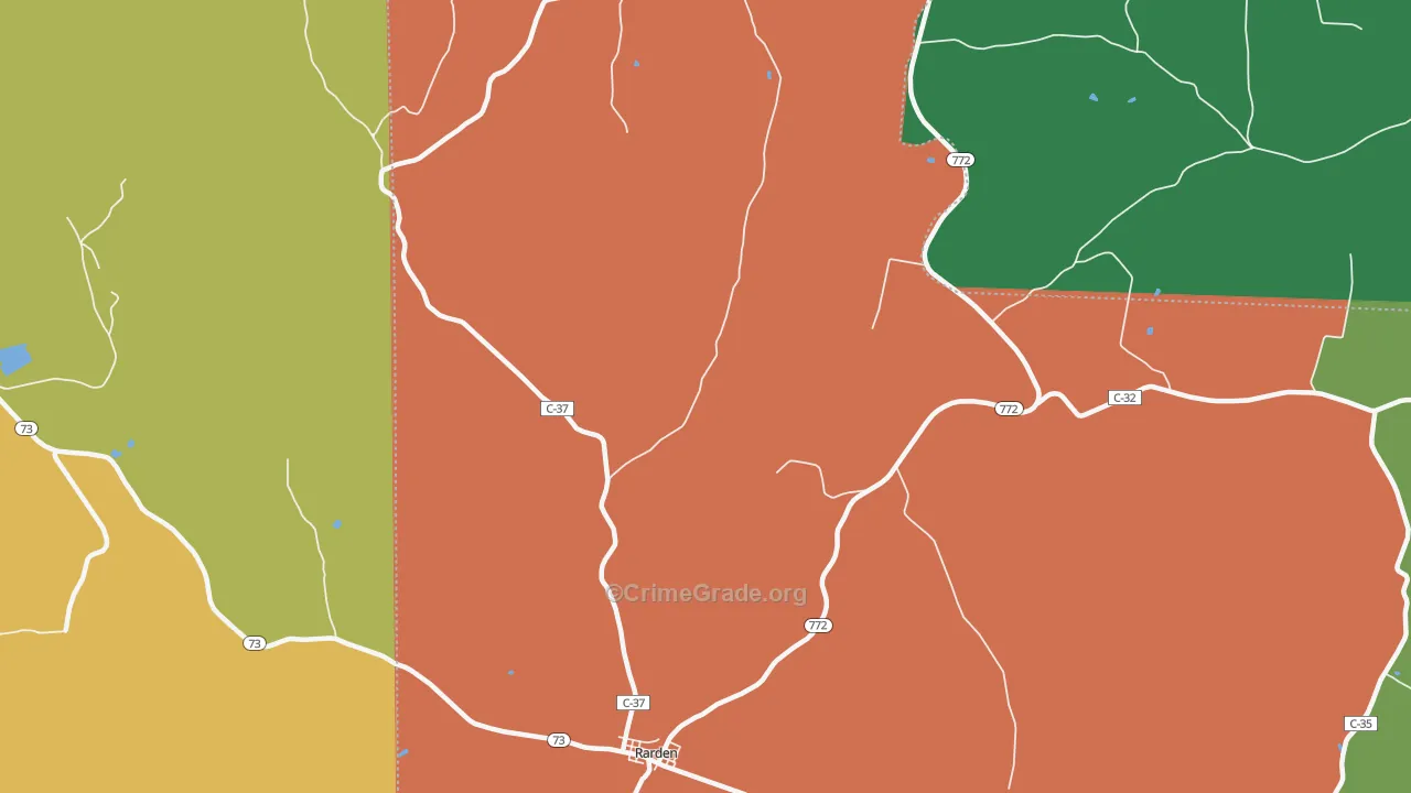 45671, OH Map of Theft Rates