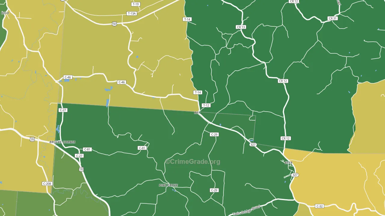 45672, OH Map of Theft Rates