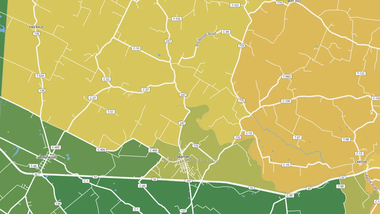 45679, OH Map of Theft Rates