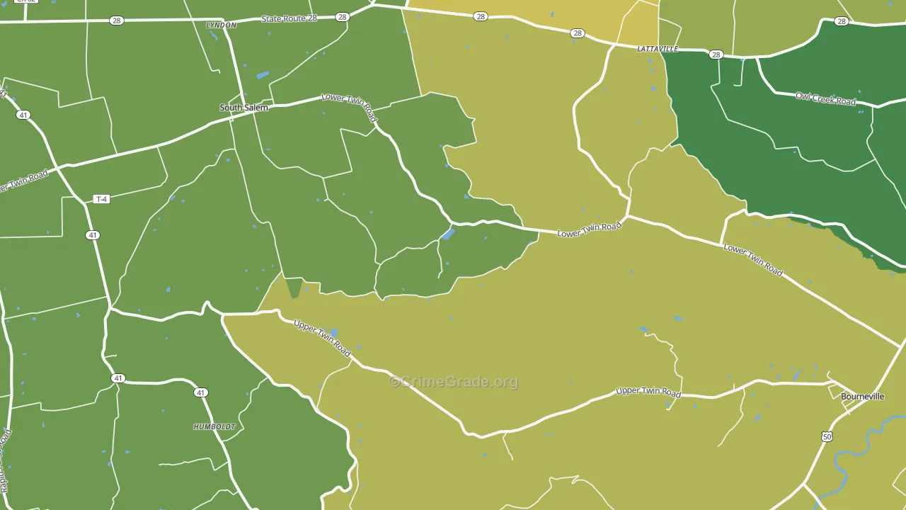 45681, OH Map of Theft Rates