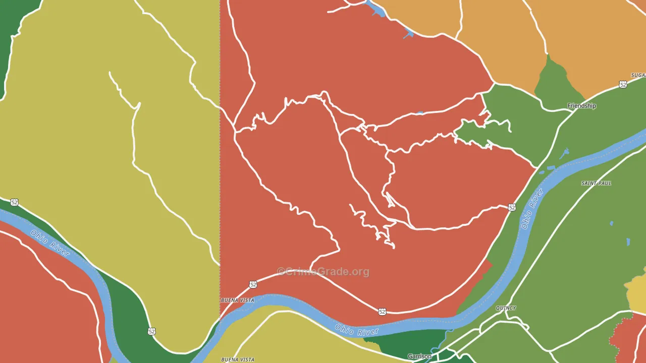 45684, OH Map of Theft Rates