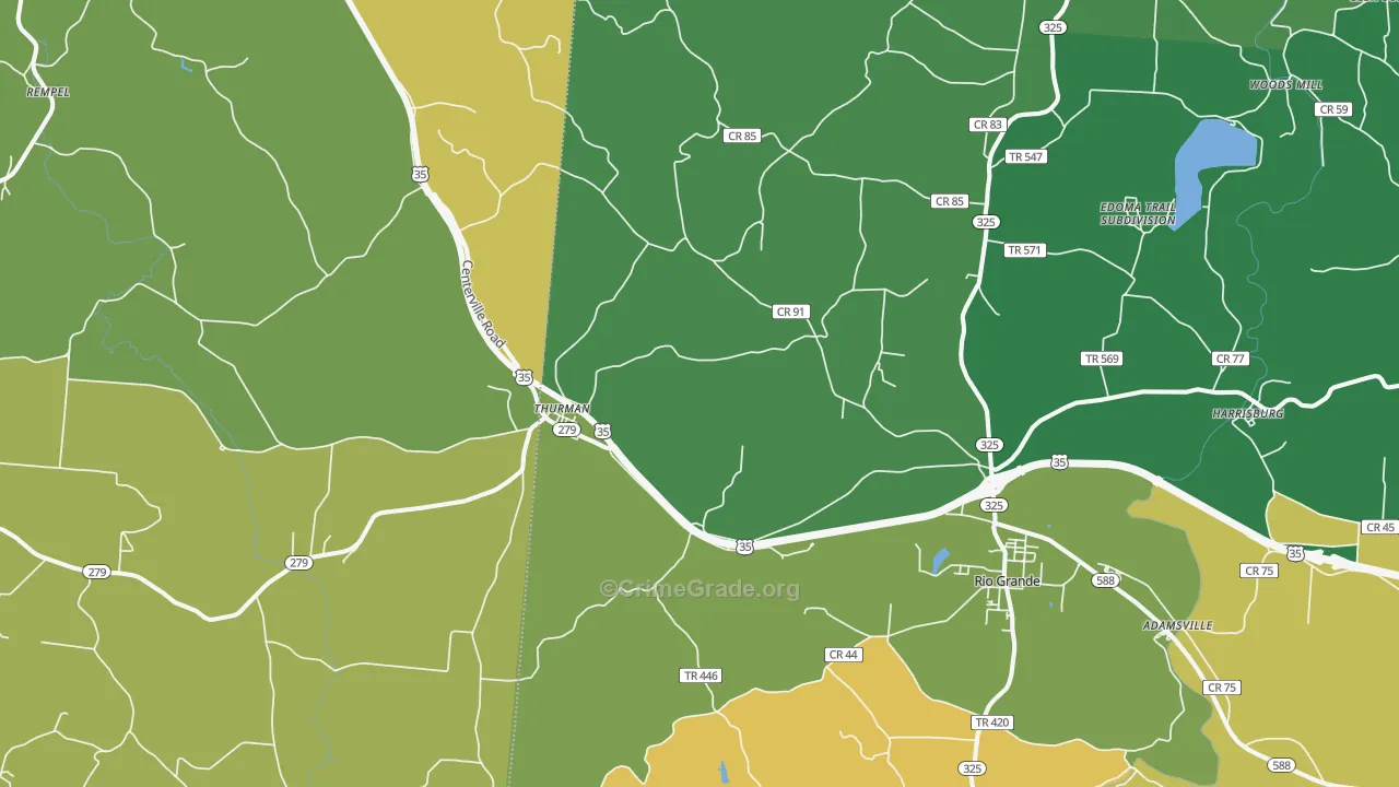45685, OH Map of Theft Rates