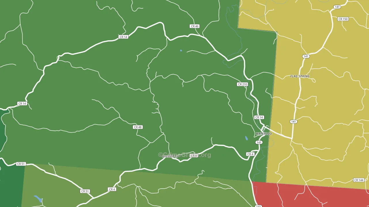 45688, OH Map of Theft Rates