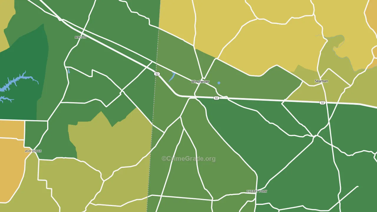 45697, OH Map of Theft Rates