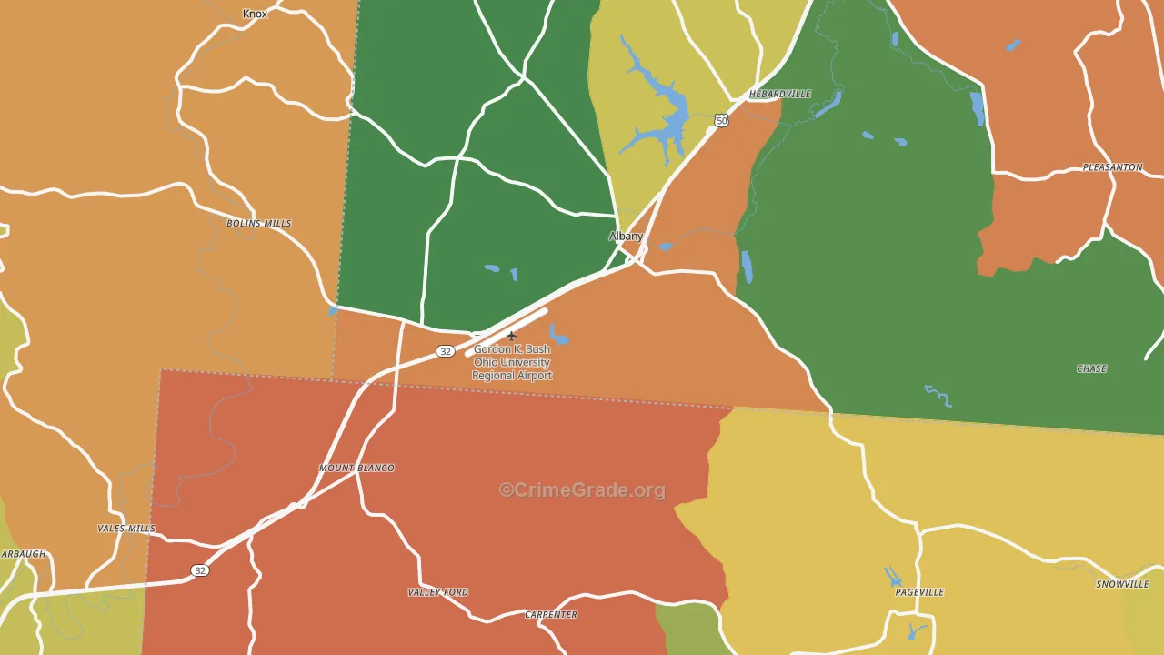 45710, OH Map of Theft Rates