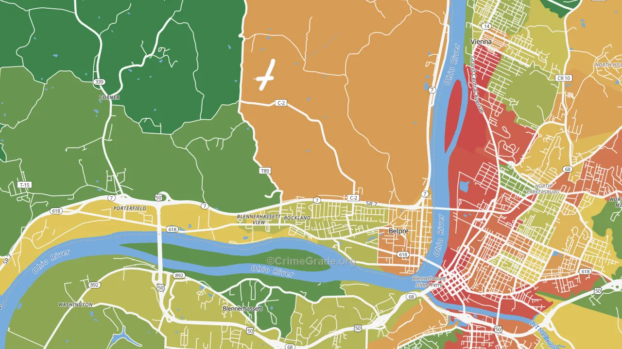 45714, OH Map of Theft Rates