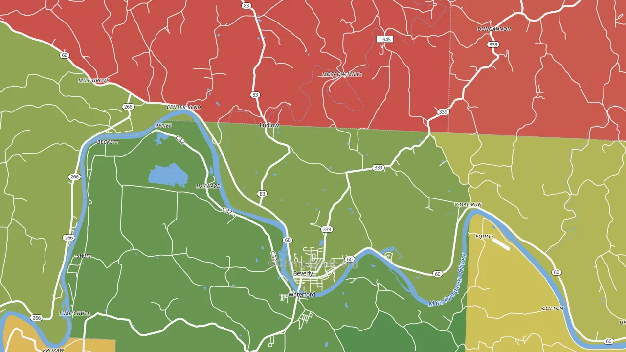 45715, OH Map of Theft Rates