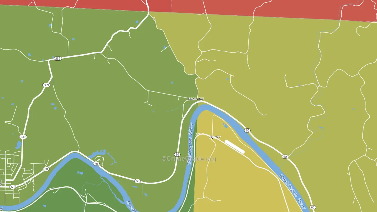 45721, OH Map of Theft Rates