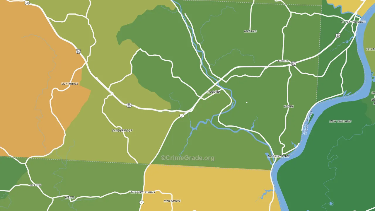 45723, OH Map of Theft Rates