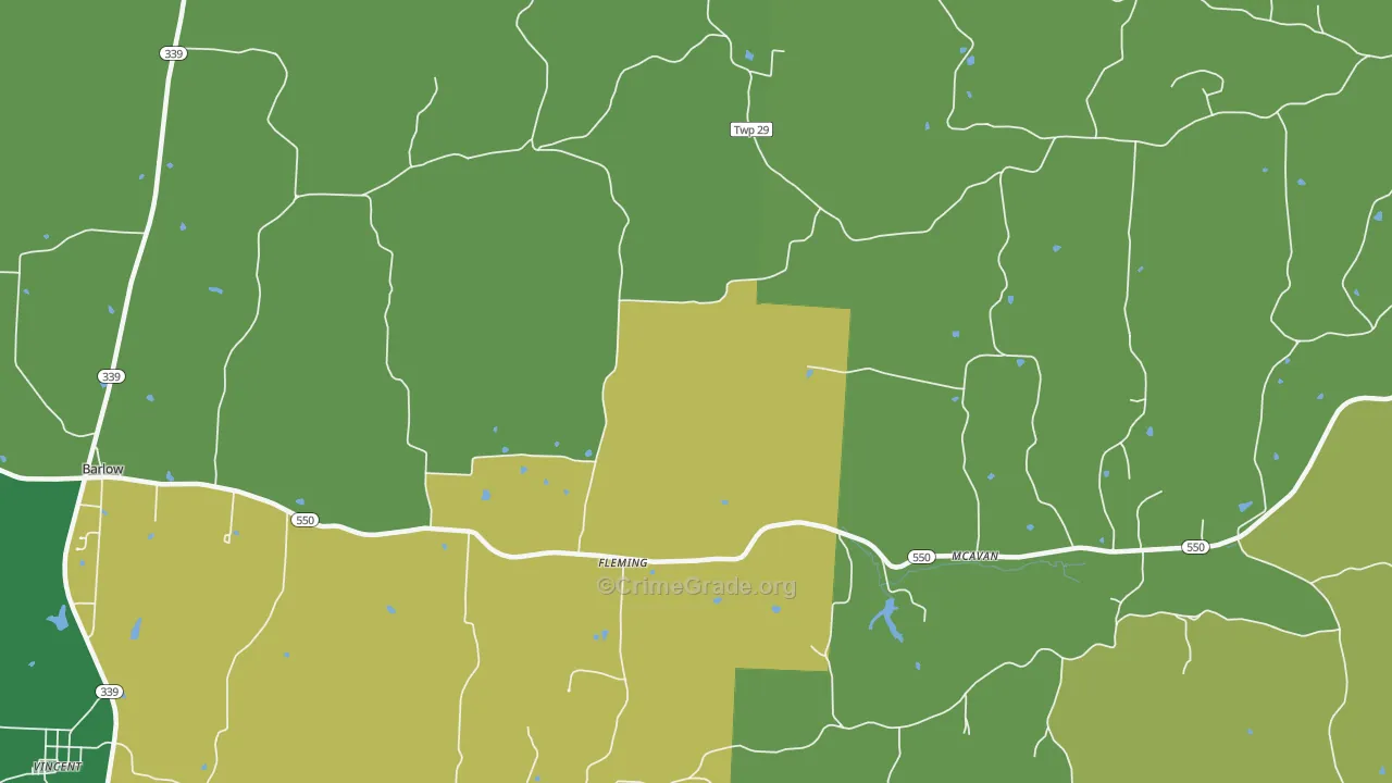 45729, OH Map of Theft Rates