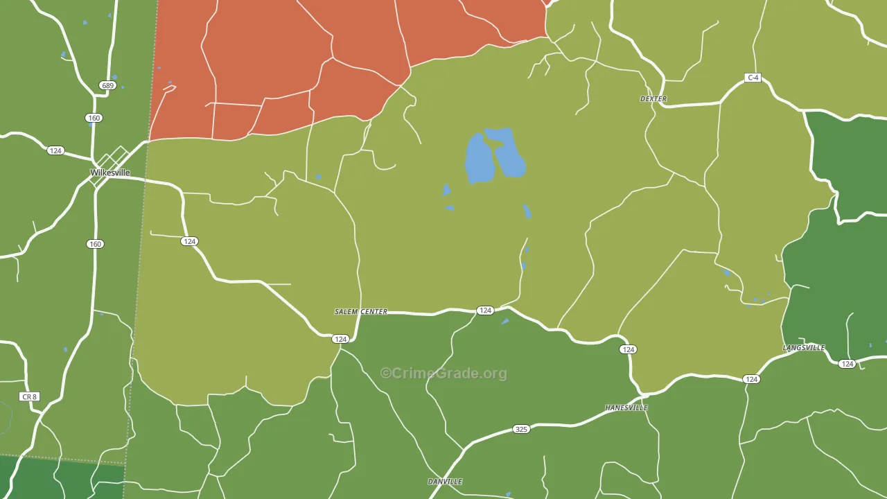 45741, OH Map of Theft Rates