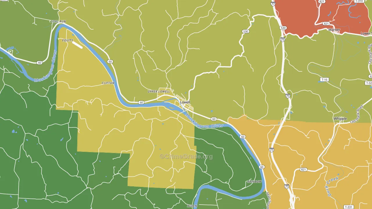 45744, OH Map of Theft Rates