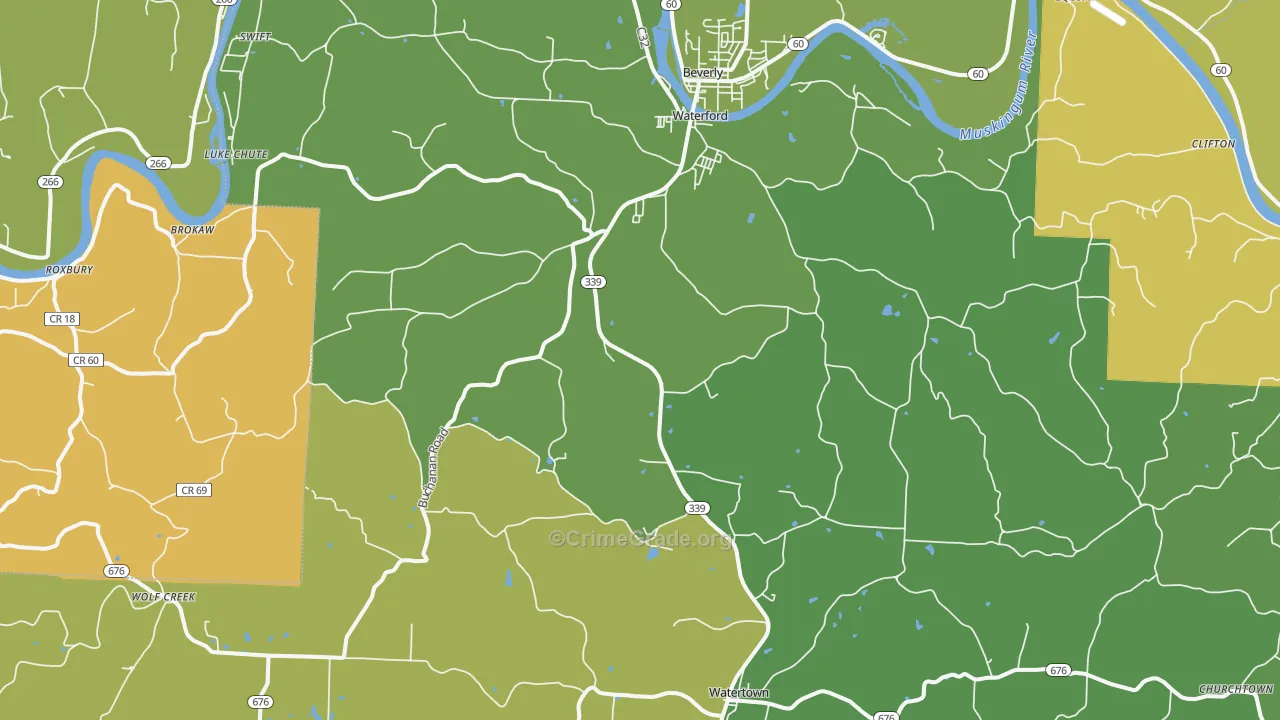45786, OH Map of Theft Rates