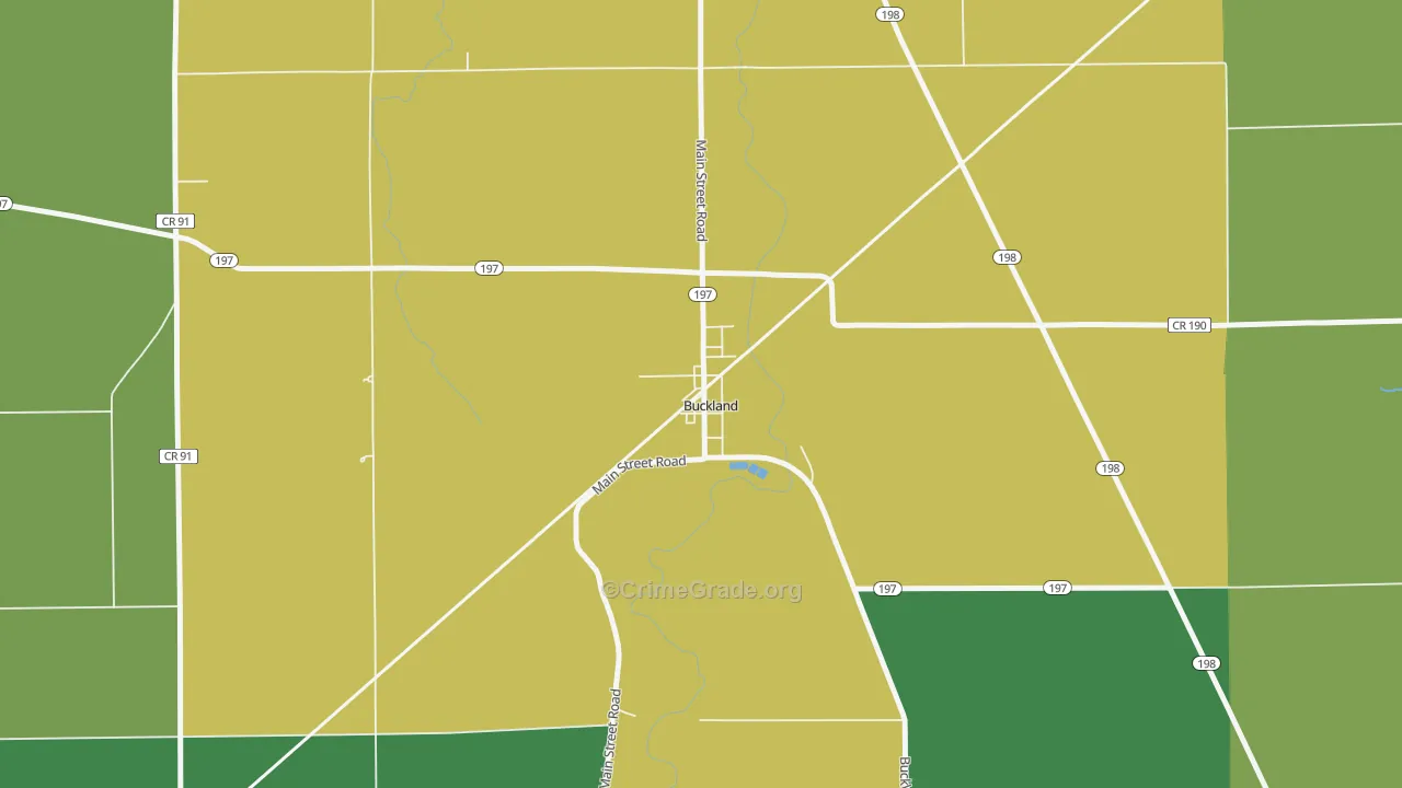 45819, OH Map of Theft Rates