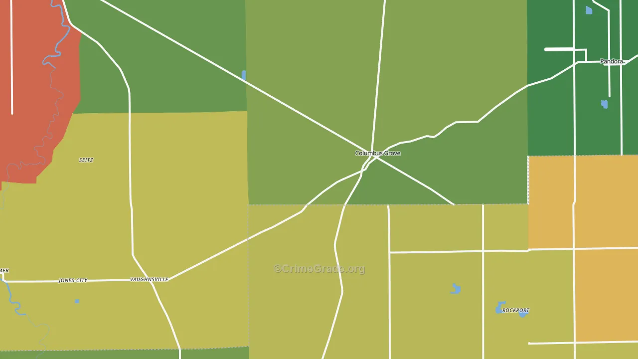45830, OH Map of Theft Rates