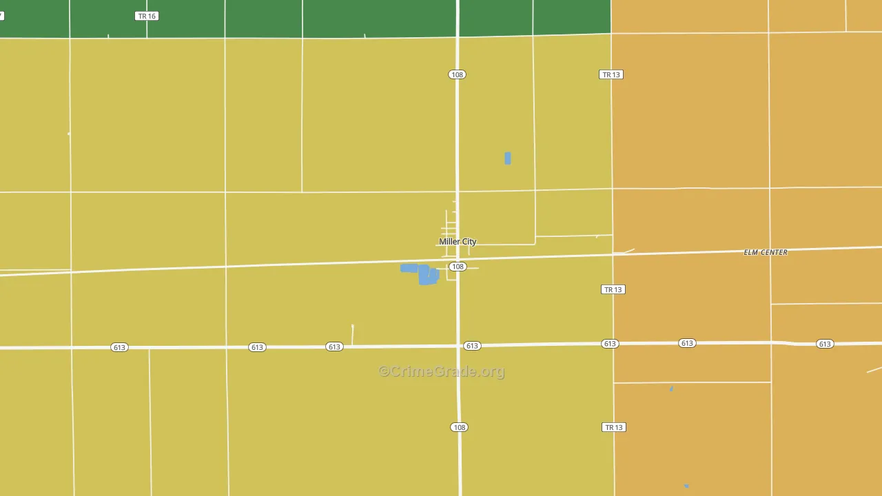45864, OH Map of Theft Rates