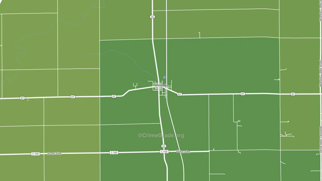 45888, OH Map of Theft Rates