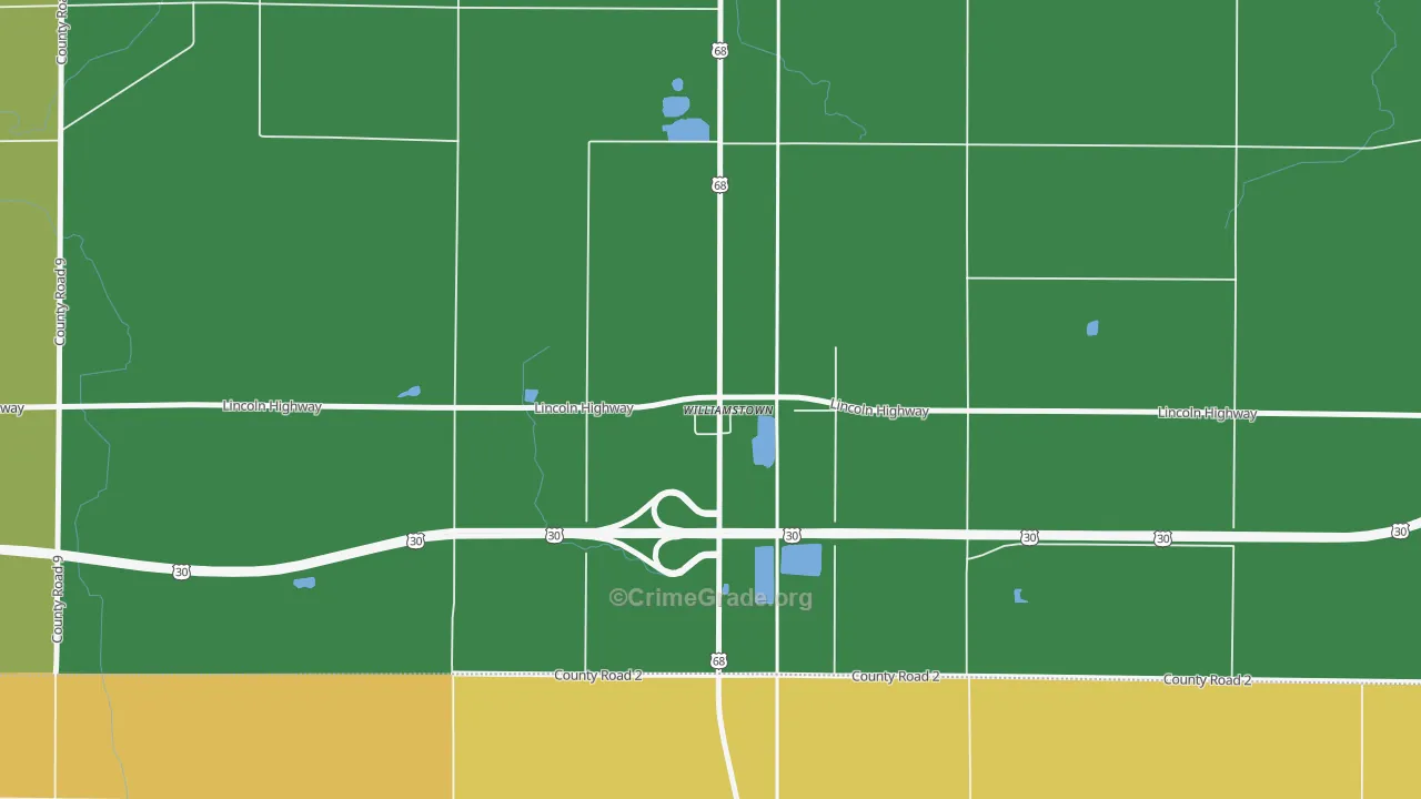 45897, OH Map of Theft Rates