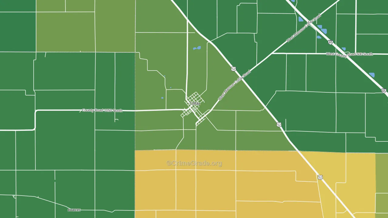 46035, IN Map of Theft Rates