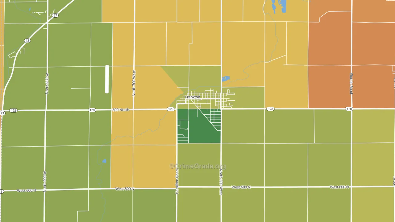 46044, IN Map of Theft Rates