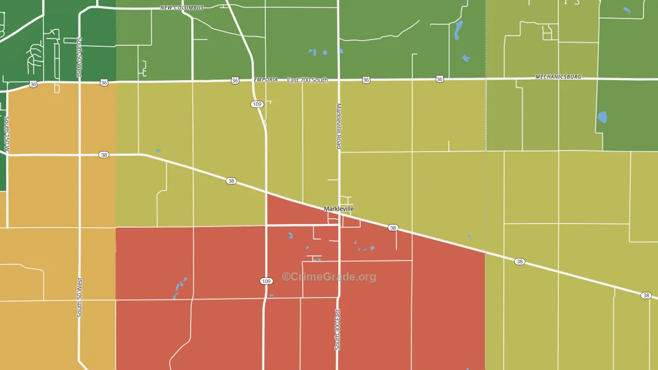 46056, IN Map of Theft Rates