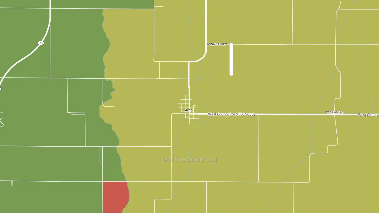 46103, IN Map of Theft Rates