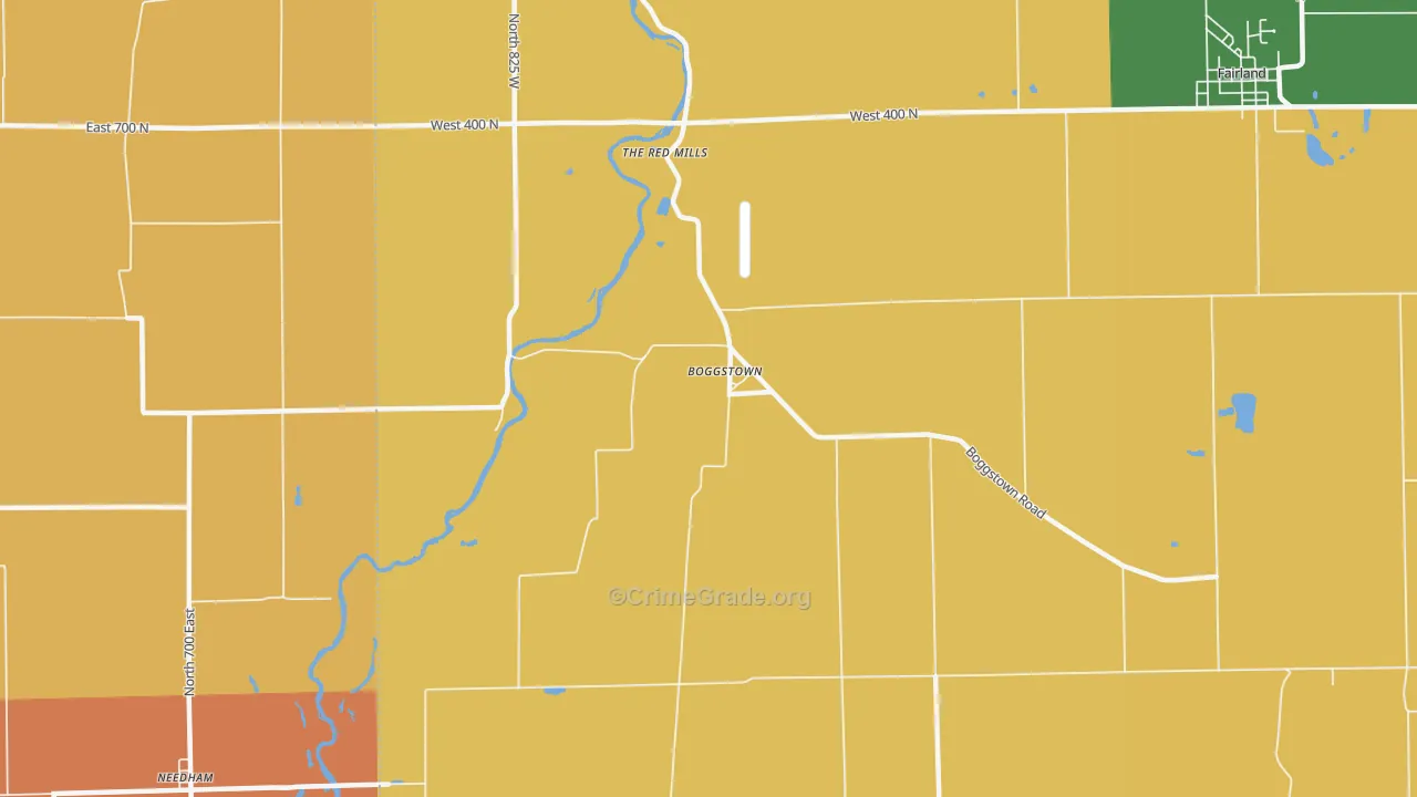 46110, IN Map of Theft Rates