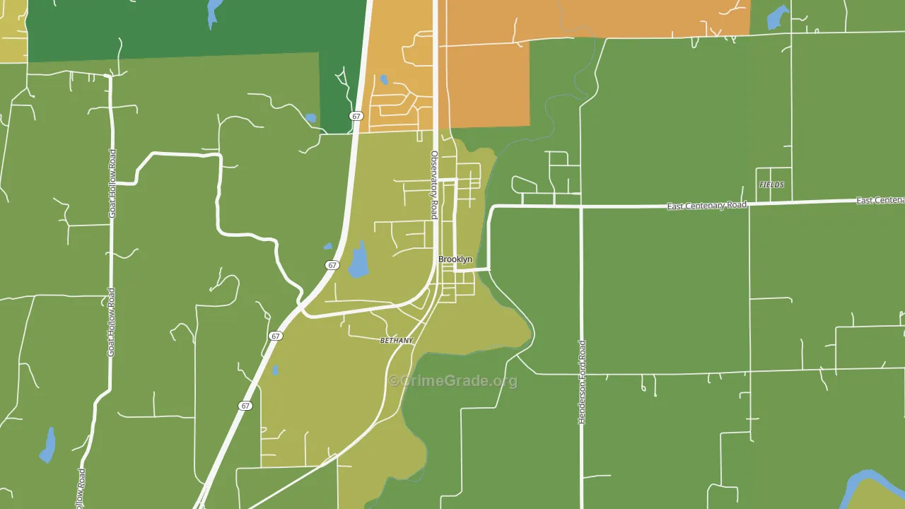 46111, IN Map of Theft Rates