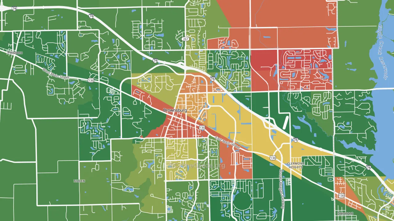 46112, IN Map of Theft Rates
