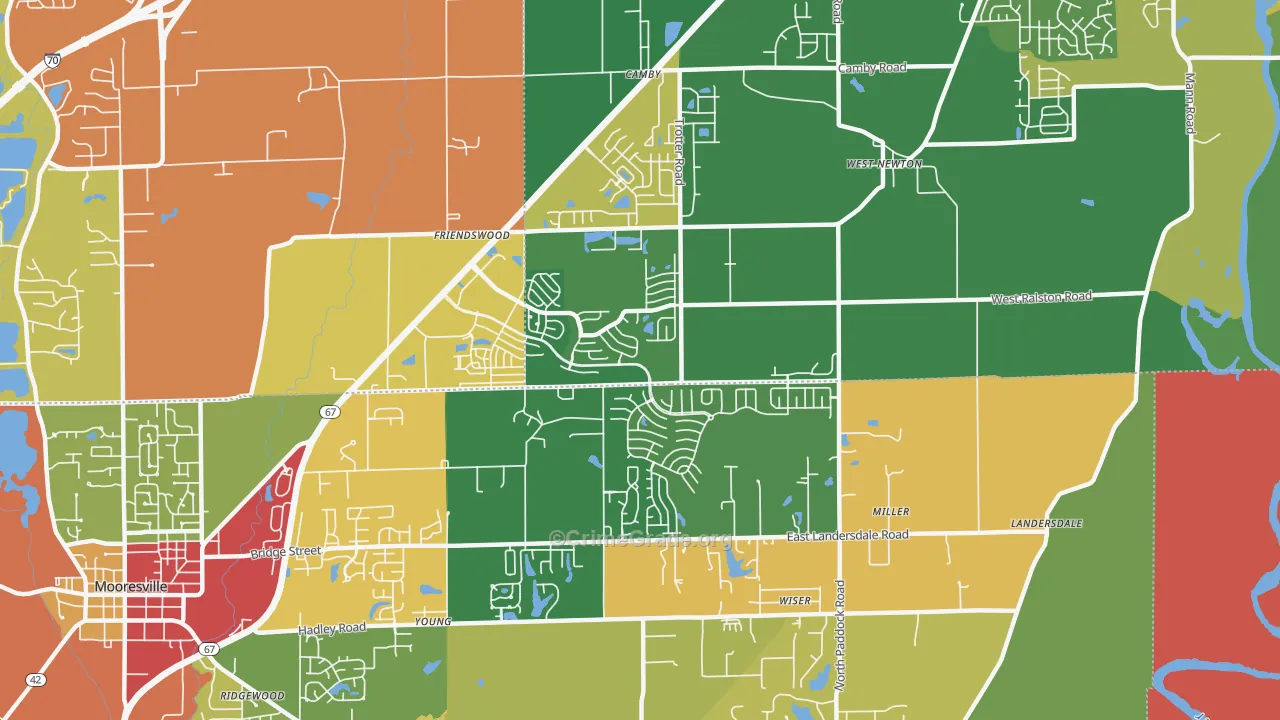 46113, IN Map of Theft Rates