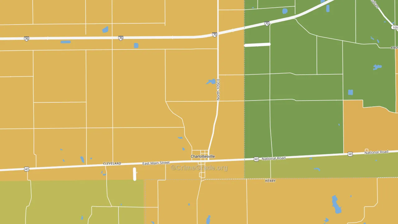 46117, IN Map of Theft Rates