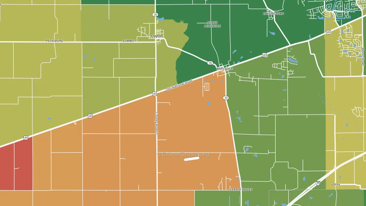 46118, IN Map of Theft Rates