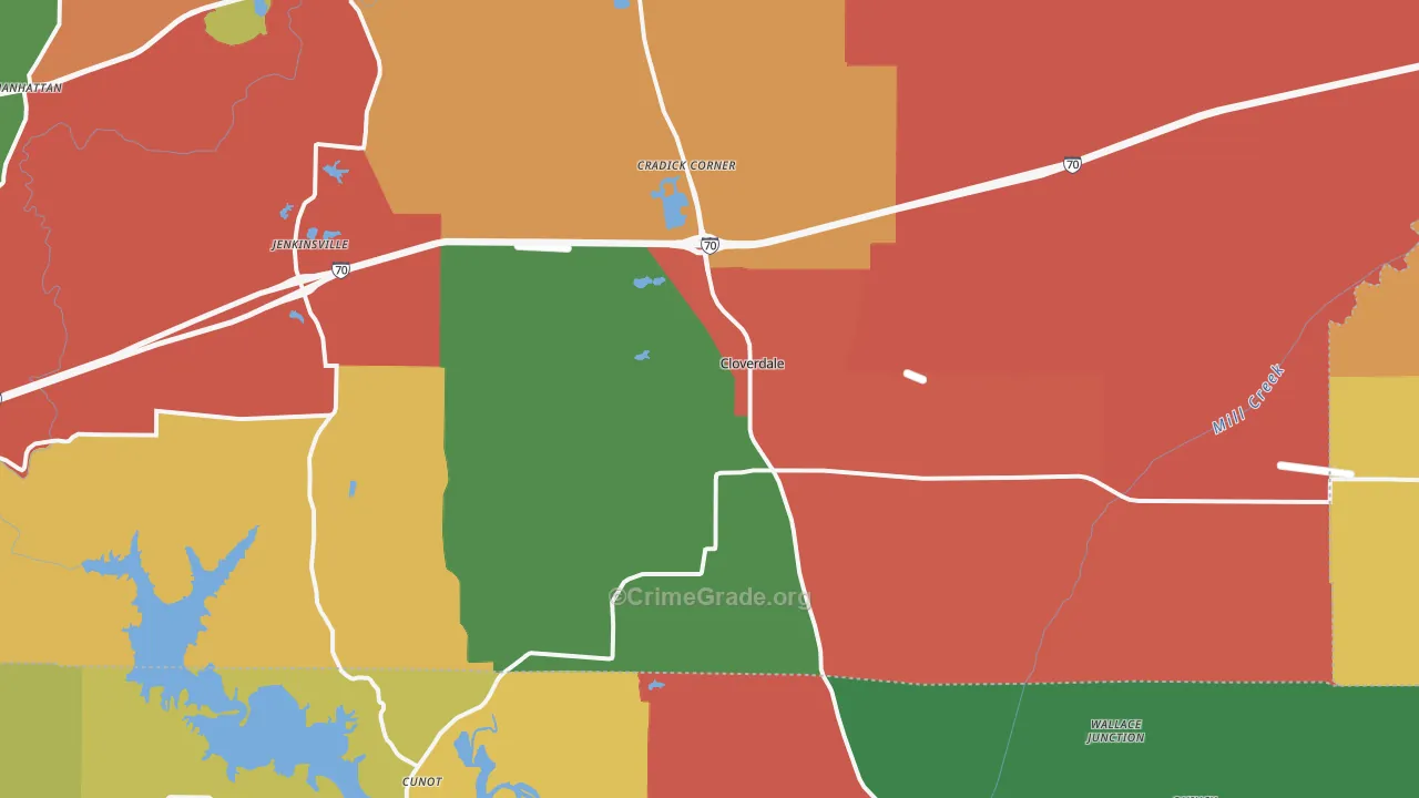 46120, IN Map of Theft Rates