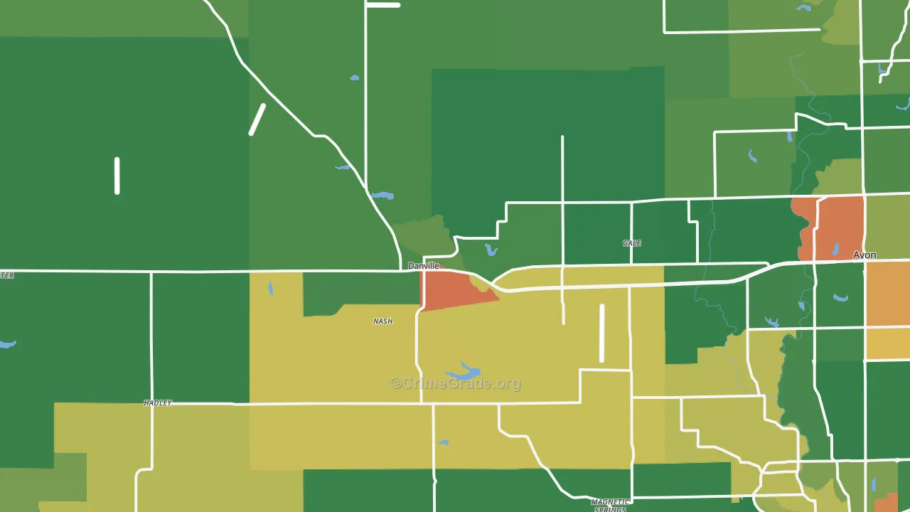 46122, IN Map of Theft Rates