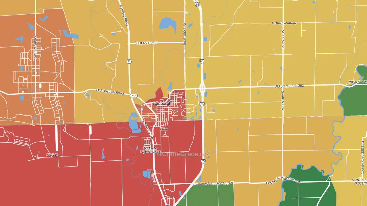 46124, IN Map of Theft Rates
